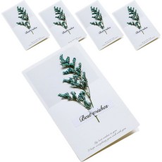 La Boum 可愛設計乾燥花卡片, 5個, 藍色