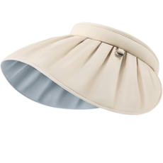 Baegot運動 女士用貝殼設計髮帶兩用遮陽帽, 白色