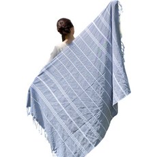 HANSGALLERY 海灘巾 + 收納袋 100 x 180 cm, 深灰色, 1個
