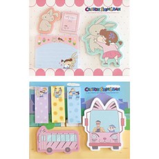 蠟筆小新 Flying Whales 立架式便利貼 妮妮日常 + 幼稚園組合, 混合顏色, 1套