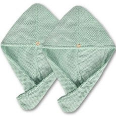 Witsunday 加厚乾髮巾, 2個, 綠色