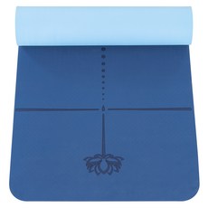 유미유 요가 매트, True Navy + Light Blue