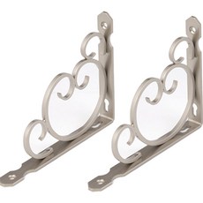 層架支撐架 愛心裝飾 壁掛層架 固定支撐架 L型支架 托架, 銀色, 2個
