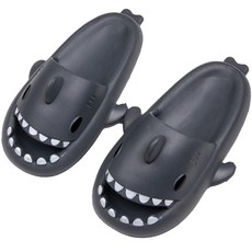 상어 거실 쿠션 양쪽 실내화 세트, 블랙, 1세트