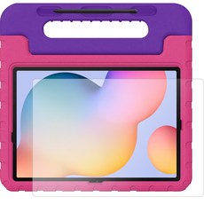 JROAD EVA泡棉平板電腦保護殼 + 螢幕保護貼組合, 莓果色