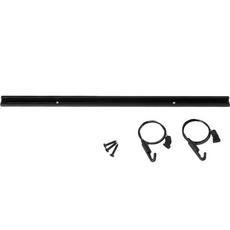 철물대장 멀티레일 천정벽겸용 걸이 세트 0.5m, A02 블랙, 1세트