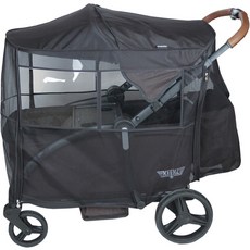 와우베이비 킨즈 웨건 모기장커버, 블랙, 1개