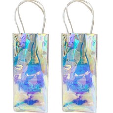 Monoplee紅酒香檳冷卻保冷袋 透明鐳射 2入