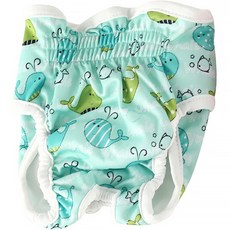 Lanboer 寵物圖案衛生褲 薄荷綠 S, 小號, 1入, 1個