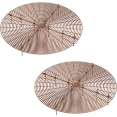 青林 園藝花盆土壤防灑圓形蓋 棕色 L, 2個