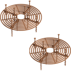 青林園藝花盆防土散落圓形蓋 棕色 S, 2個