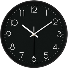 Nature Deco 簡約壁鐘, 黑色