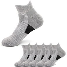 morit 男士網眼氣墊運動襪6雙組, 灰色