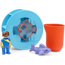 Playmobil 摩比人 1 2 3 鯊魚寶寶水車公仔套裝 70636, 1套