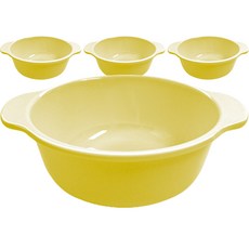 韓國製 Roya 美耐皿嬰兒食品碗 11.5cm, 淺黃色, 4個
