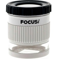 FOCUSi 便攜式10倍雙LED放大鏡, 白色, 1個