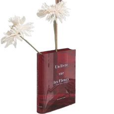 젤루뚝 북커버 꽃병, 레드, 1개