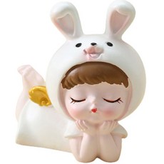 올라운더 귀여운 토끼 아기 큐빅 장식모형, C