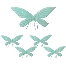 MEO 居家生日派對馬卡龍奇妙仙子翅膀氣球, 薄荷綠, 5個