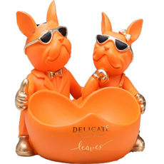 제이유엔비아이 준비 커플 댕댕 악세서리 소품 차키 보관함, 오렌지