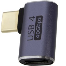 soltop USB4 Type-C 高速充電數據影像傳輸側向彎頭轉接頭 100W 8K, SOLTOP-1345