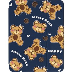 캐릭터 보호 태블릿PC 케이스, 네이비곰