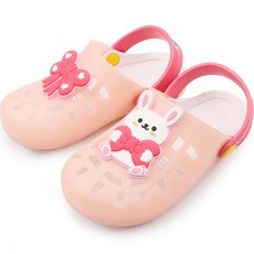 ALPHASHOE 女童兔子透明涼鞋