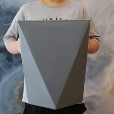 레오빈스 대형 화분 마름모, 회색