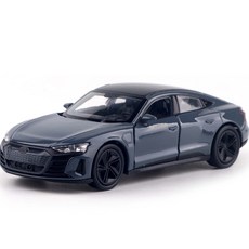 WELLY 迷你車系列 4.75 奧迪 E-TRON 汽車可動玩具, 深金屬灰