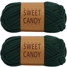 PEONIST 甜蜜的糖果DIY編織毛線, 綠色, 2個
