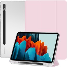 JROAD 透明S Pen收納平板電腦保護殼, 寶寶粉