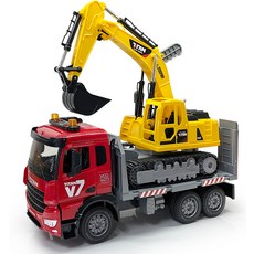 YOO&won 泰坦 V7 挖土機 + 自卸車套組, 1套, 混合色