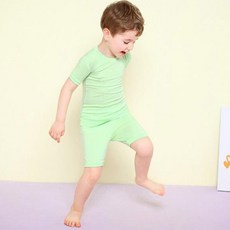 몰리타이거 아동용 라벨 4부 내의 상하 세트