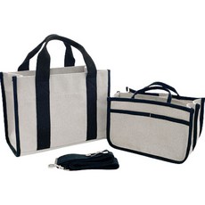 Ma lolotte 可肩背帆布尿布包, 黑色