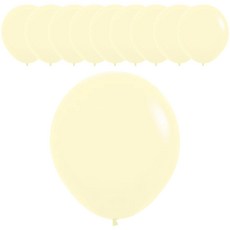 Sempertex 氣球 10入組 45cm, 粉彩霧面黃, 1套