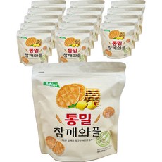 고소한 참깨와 향긋한 버터가 듬뿍 통밀 참깨와플, 15개, 200g
