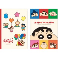 Flyingwhales 蠟筆小新精裝萬年型日誌2件組, 探頭小新, 氣球小新