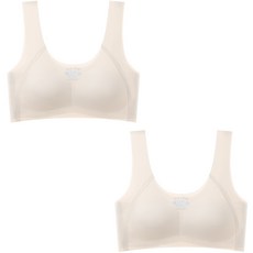 여아용 편안한 학생 스포츠 브라 탑 2p