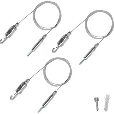 五金大王 天花板鋼絲掛畫器, 銀色, 3個