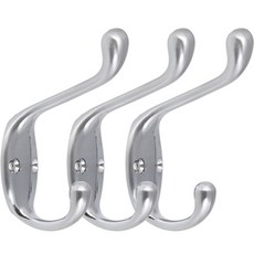 雙層壁掛式掛勾, 3個, 緞