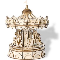 조립 DIY 취미 입체퍼즐 회전목마, 140피스, 혼합색상, 1개