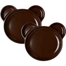 覺醒感糖熊熊盤子, 2個, 可可米色