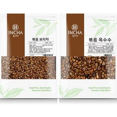 Incha 因茶 韓國產焙炒大麥茶 500g + 玉米茶 500g 組合, 1套