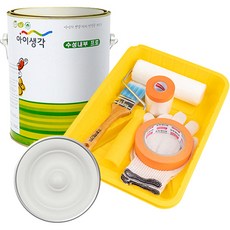 삼화페인트 아이생각 친환경 수성내부 프로 4L 페인트 도구세트, 린넨그레이, 4000ml, 1개