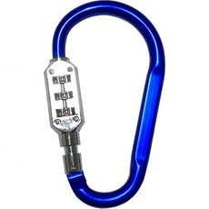 Travel Cube 彩色鎖定登山扣 3位密碼鎖 大型 藍色, 1個