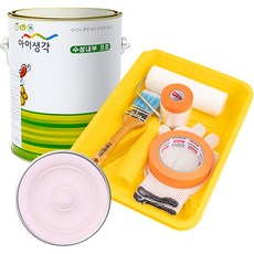 삼화페인트 아이생각 친환경 수성내부 프로 4L 페인트 도구세트, 연핑크, 4000ml, 1개