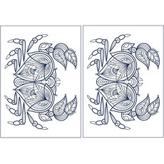 時尚紋身貼紙, 06 花瓣, 2個