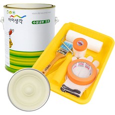삼화페인트 아이생각 친환경 수성내부 프로 4L 페인트 도구세트, 스윗베이지, 4000ml, 1개