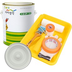 삼화페인트 아이생각 친환경 수성내부 프로 4L 페인트 도구세트, 허쉬그레이, 4000ml, 1개