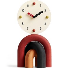 Slowing Curve 桌上型時鐘 147 x 300 mm, 紅黃色